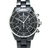 シャネル J12 クロノ 41mm H0940 ブラックラッカー メンズ 腕時計 自動巻き 中古 銀蔵