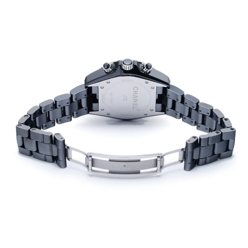 シャネル J12 クロノ 41mm H0940 ブラックラッカー メンズ 腕時計 自動巻き 中古 銀蔵