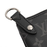 LOUIS VUITTON ルイヴィトン モノグラムエクリプス トリオメッセンジャー用ポーチ 黒/グレー - メンズ レザー ポーチ Aランク 中古 銀蔵