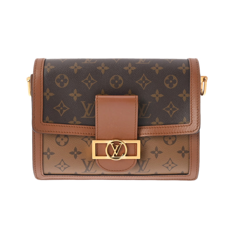 LOUIS VUITTON ルイヴィトン モノグラムリバース ドーフィーヌ MM 2WAY ブラウン M45958 レディース モノグラムキャンバス ショルダーバッグ Bランク 中古 銀蔵