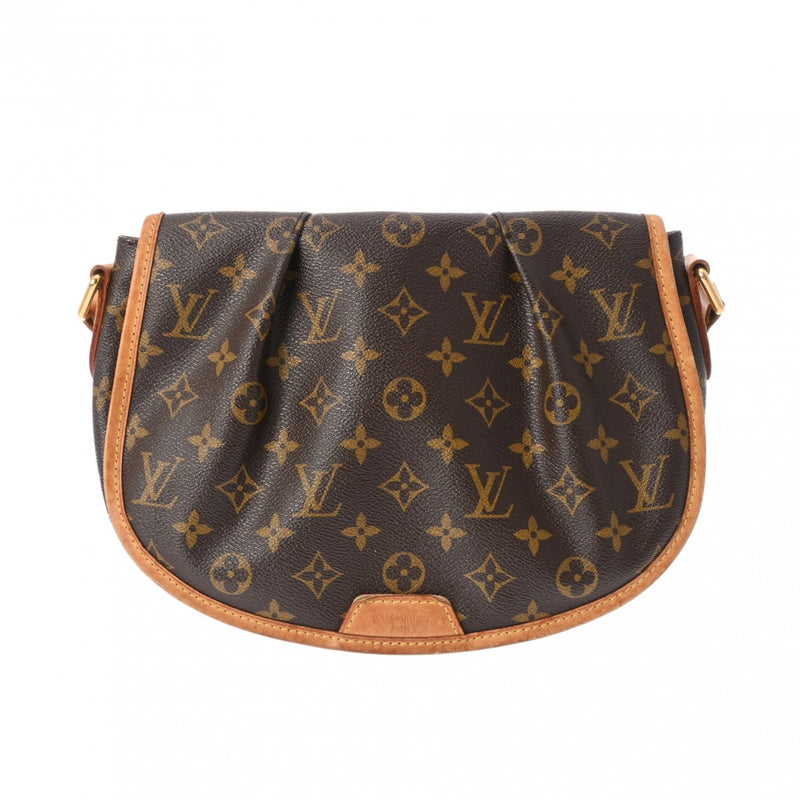 LOUIS VUITTON ルイヴィトン モノグラム メニルモンタン PM ブラウン M40474 レディース モノグラムキャンバス ショルダーバッグ Bランク 中古 銀蔵