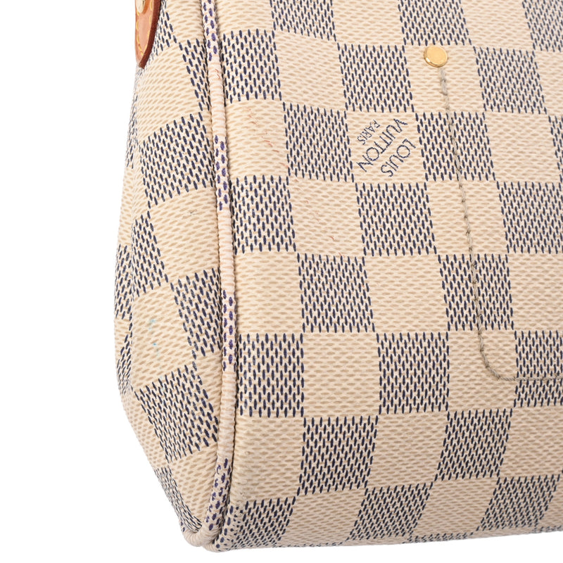 LOUIS VUITTON ルイヴィトン ダミエアズール フェイボリットMM 2WAY 白 N41275 レディース ダミエアズールキャンバス ショルダーバッグ Bランク 中古 銀蔵