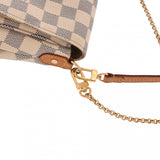 LOUIS VUITTON ルイヴィトン ダミエアズール フェイボリットMM 2WAY 白 N41275 レディース ダミエアズールキャンバス ショルダーバッグ Bランク 中古 銀蔵