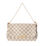 LOUIS VUITTON ルイヴィトン ダミエアズール フェイボリットMM 2WAY 白 N41275 レディース ダミエアズールキャンバス ショルダーバッグ Bランク 中古 銀蔵