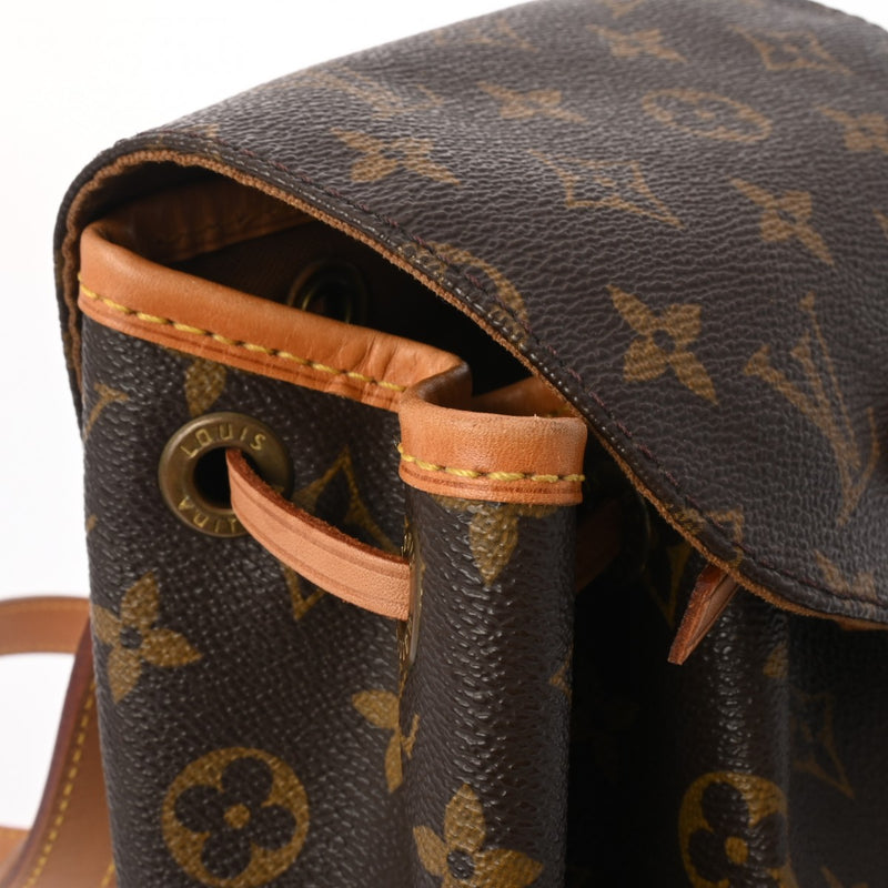 LOUIS VUITTON ルイヴィトン モノグラム モンスリ MM ブラウン M51136 レディース モノグラムキャンバス リュック・デイパック Bランク 中古 銀蔵