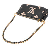 LOUIS VUITTON ルイヴィトン モノグラムアンプラント ミュルティ ポシェット アクセソワール ブラック/ベージュ M45777 レディース レザー ショルダーバッグ Aランク 中古 銀蔵