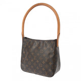 LOUIS VUITTON ルイヴィトン モノグラム ルーピング MM  ブラウン M51146 レディース モノグラムキャンバス セミショルダーバッグ Bランク 中古 銀蔵