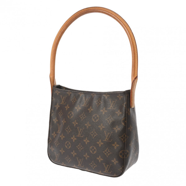 LOUIS VUITTON ルイヴィトン モノグラム ルーピング MM  ブラウン M51146 レディース モノグラムキャンバス セミショルダーバッグ Bランク 中古 銀蔵