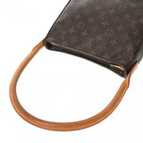 LOUIS VUITTON ルイヴィトン モノグラム ルーピング MM  ブラウン M51146 レディース モノグラムキャンバス セミショルダーバッグ Bランク 中古 銀蔵