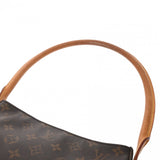 LOUIS VUITTON ルイヴィトン モノグラム ルーピング MM  ブラウン M51146 レディース モノグラムキャンバス セミショルダーバッグ Bランク 中古 銀蔵