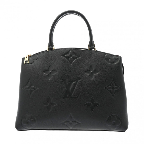 LOUIS VUITTON ルイヴィトン モノグラムアンプラント グランパレ MM 2WAY 黒 M45811 レディース レザー ハンドバッグ Aランク 中古 銀蔵