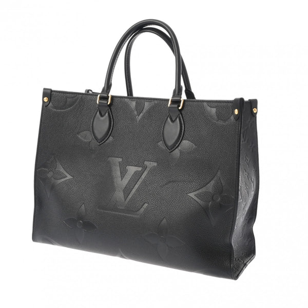 LOUIS VUITTON ルイヴィトン モノグラムアンプラント オンザゴー MM 2WAY ノワール M45595 レディース レザー トートバッグ ABランク 中古 銀蔵