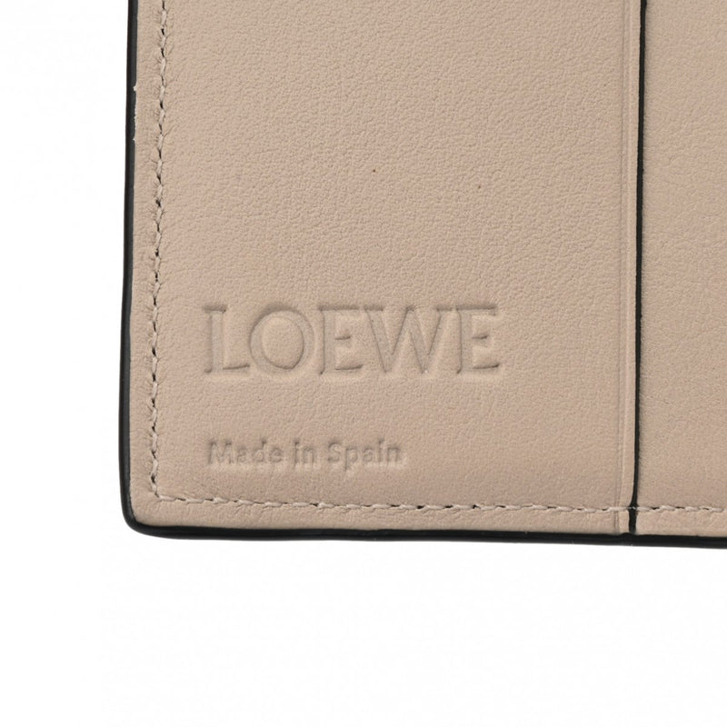 LOEWE ロエベ トライフォールド ウォレット グリーン/ベージュ レディース ソフトグレインカーフ 三つ折り財布 Aランク 中古 銀蔵