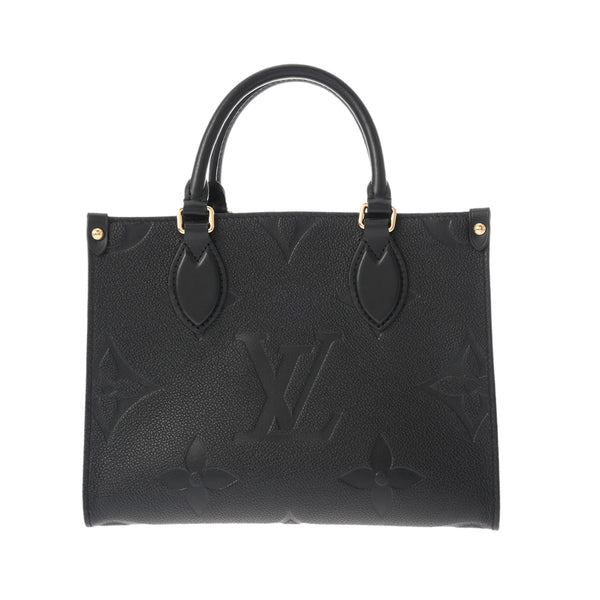 LOUIS VUITTON ルイヴィトン モノグラムアンプラント オンザゴー PM 2WAY ノワール M45653 レディース レザー ハンドバッグ Aランク 中古 銀蔵