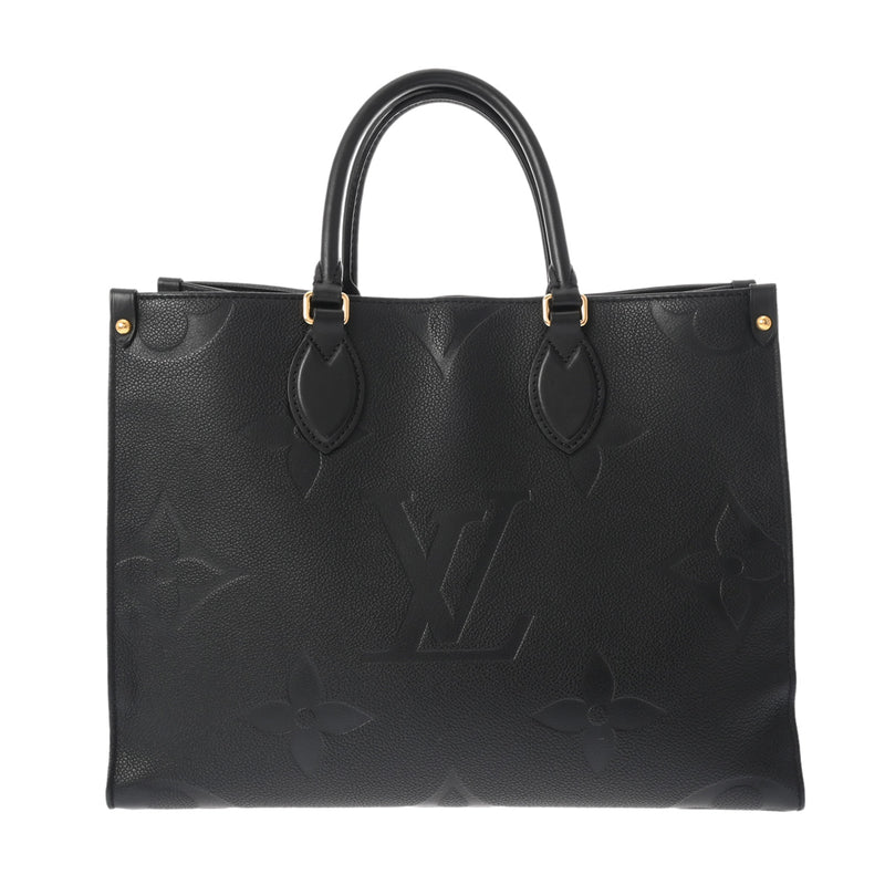 LOUIS VUITTON ルイヴィトン モノグラムアンプラント オンザゴー MM 2WAY ノワール M45595 レディース レザー トートバッグ ABランク 中古 銀蔵