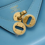 HERMES エルメス リンディ ミニ セレステ B刻印(2023年頃) レディース ヴォースイフト 2WAYバッグ Aランク 中古 銀蔵