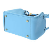 HERMES エルメス リンディ ミニ セレステ B刻印(2023年頃) レディース ヴォースイフト 2WAYバッグ Aランク 中古 銀蔵