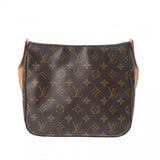 LOUIS VUITTON ルイヴィトン モノグラム ルーピング MM  ブラウン M51146 レディース モノグラムキャンバス セミショルダーバッグ Bランク 中古 銀蔵