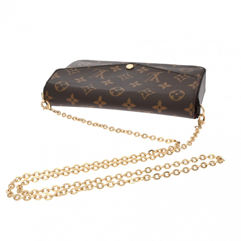 LOUIS VUITTON ルイヴィトン モノグラム ポシェットフェリシー ブラウン M81896 レディース レザー ショルダーバッグ Aランク 中古 銀蔵