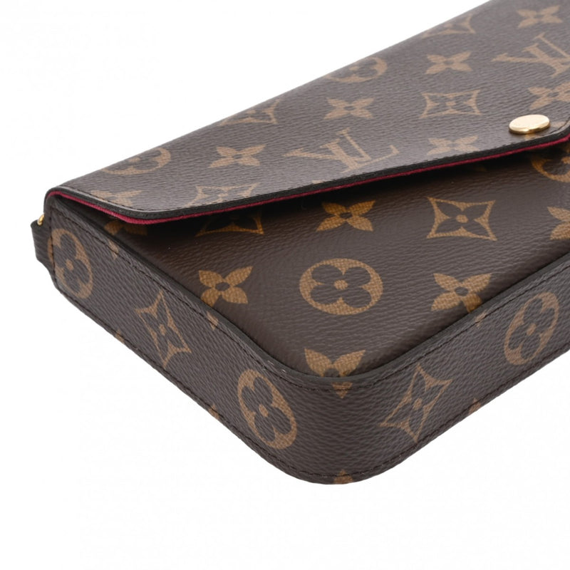 LOUIS VUITTON ルイヴィトン モノグラム ポシェットフェリシー ブラウン M81896 レディース レザー ショルダーバッグ Aランク 中古 銀蔵