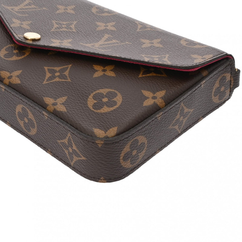 LOUIS VUITTON ルイヴィトン モノグラム ポシェットフェリシー ブラウン M81896 レディース レザー ショルダーバッグ Aランク 中古 銀蔵