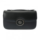 GUCCI グッチ ダブルG 2WAY ミニショルダーバッグ ブラック 739722 レディース レザー ショルダーバッグ Aランク 中古 銀蔵