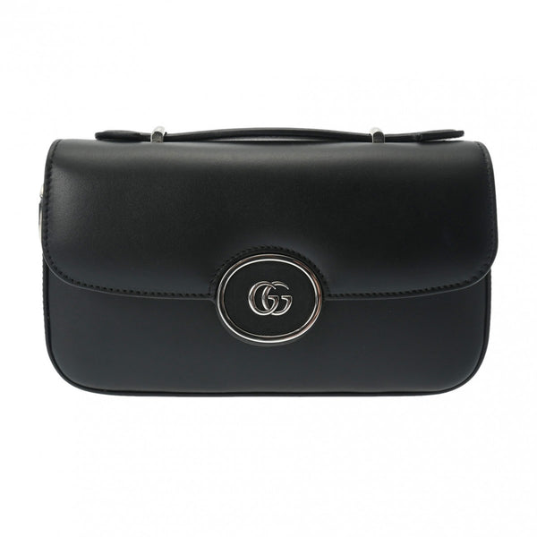 GUCCI グッチ ダブルG 2WAY ミニショルダーバッグ ブラック 739722 レディース レザー ショルダーバッグ Aランク 中古 銀蔵