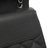 CHANEL シャネル マトラッセ Wフラップ チェーンショルダー 30cm ブラック A58600 レディース キャビアスキン ショルダーバッグ Aランク 中古 銀蔵