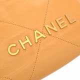 CHANEL シャネル シャネル22 ミニチェーンショルダー イエロー AS3980 レディース シャイニーカーフ 2WAYバッグ Aランク 中古 銀蔵