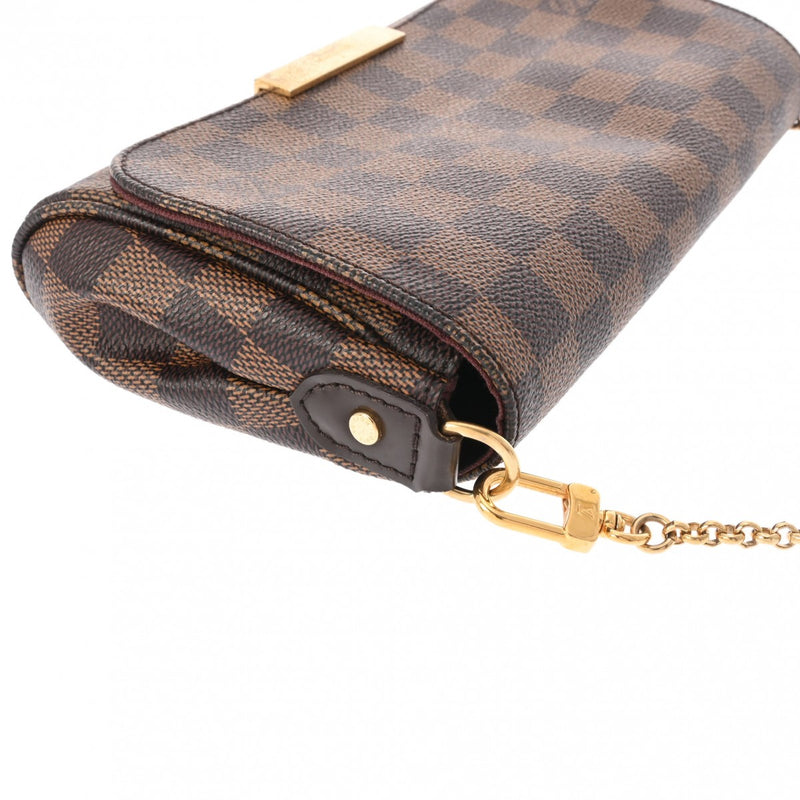 LOUIS VUITTON ルイヴィトン ダミエ フェイボリット PM USAモデル ブラウン N41276 レディース ダミエキャンバス ショルダーバッグ ABランク 中古 銀蔵