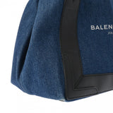 BALENCIAGA バレンシアガ ネイビーカバス S ネイビー 339933 レディース デニム レザー ハンドバッグ ABランク 中古 銀蔵