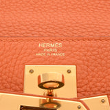 HERMES エルメス ケリー 28 内縫い 2WAY オレンジ X刻印(2016年頃) レディース トリヨンクレマンス ハンドバッグ Aランク 中古 銀蔵