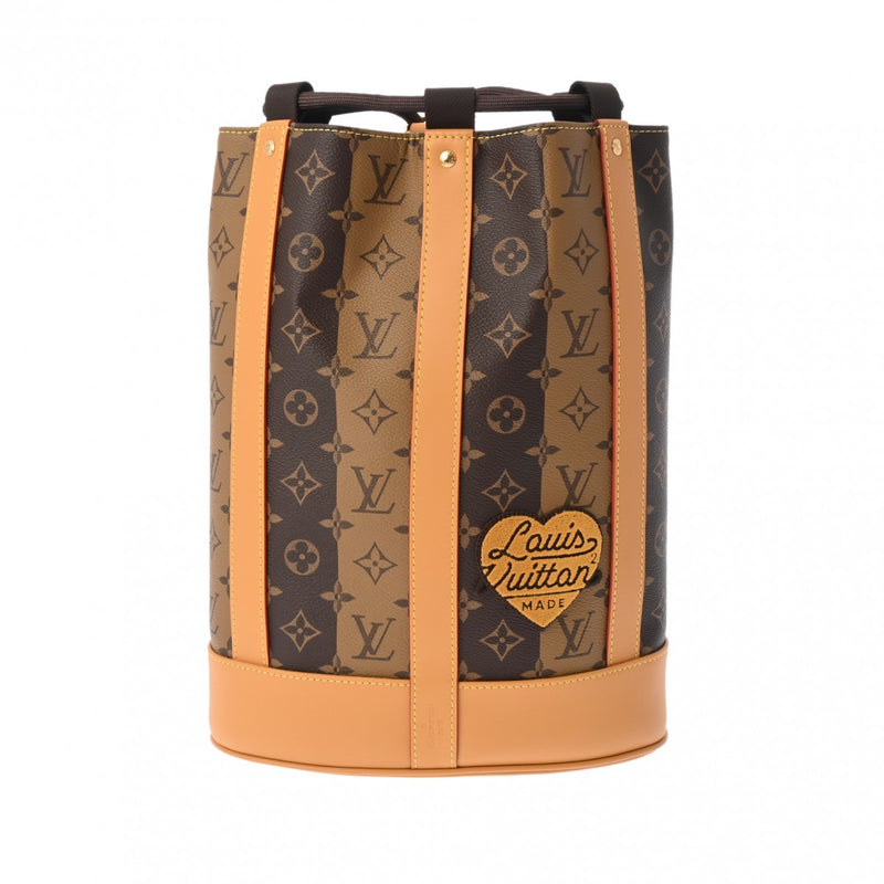 LOUIS VUITTON ルイヴィトン モノグラム ストライプ ランドネ メッセンジャー LV×NIGO コラボ ブラウン M45968 メンズ モノグラムキャンバス ショルダーバッグ 新同 中古 銀蔵