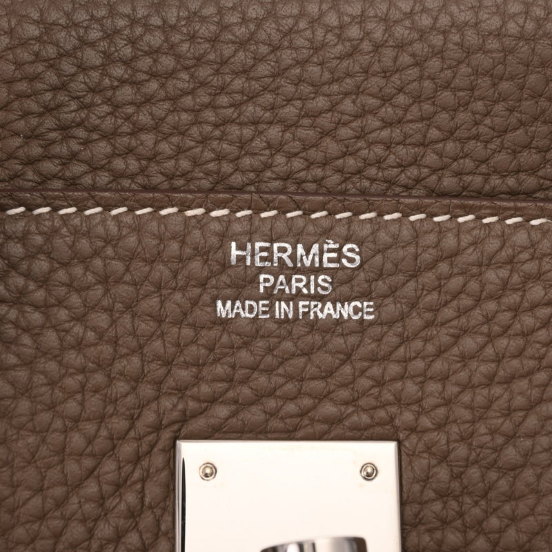 HERMES エルメス バーキン 35 エトゥープ □R刻印(2014年頃) ユニセックス トリヨンクレマンス ハンドバッグ ABランク 中古 銀蔵