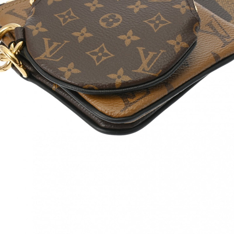 LOUIS VUITTON ルイヴィトン モノグラムリバース ジャイアント ポシェットトリオ ブラウン/キャメル系 M68756 レディース モノグラムキャンバス ポーチ Aランク 中古 銀蔵