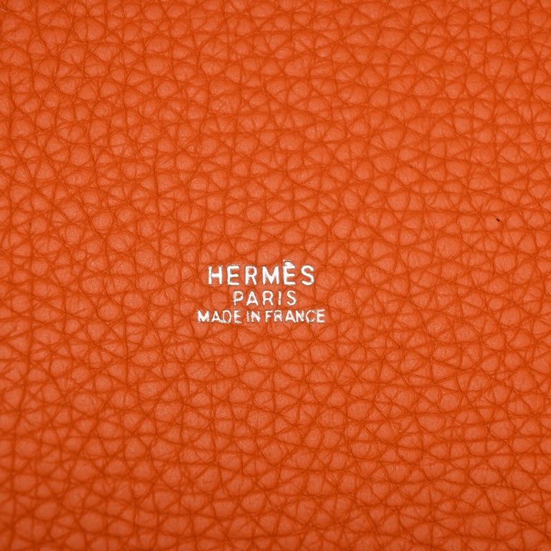 HERMES エルメス ピコタン MM  オレンジ □H刻印(2004年頃) レディース トリヨンクレマンス ハンドバッグ Aランク 中古 銀蔵