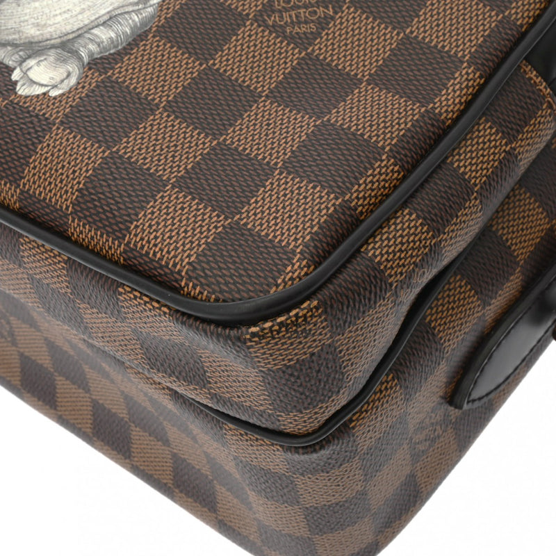 LOUIS VUITTON ルイヴィトン ダミエ ナイル PM ディノスチャップマン ブラウン N42704 ユニセックス ダミエキャンバス ショルダーバッグ Aランク 中古 銀蔵