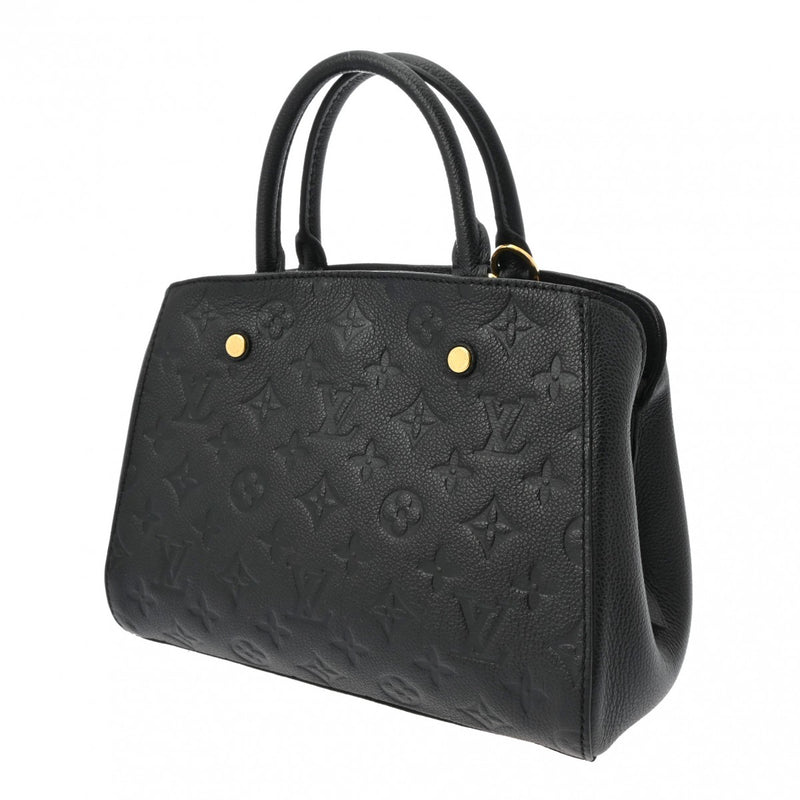 LOUIS VUITTON ルイヴィトン モノグラムアンプラント モンテーニュ BB 2WAY ノワール M41053 レディース レザー ハンドバッグ Aランク 中古 銀蔵