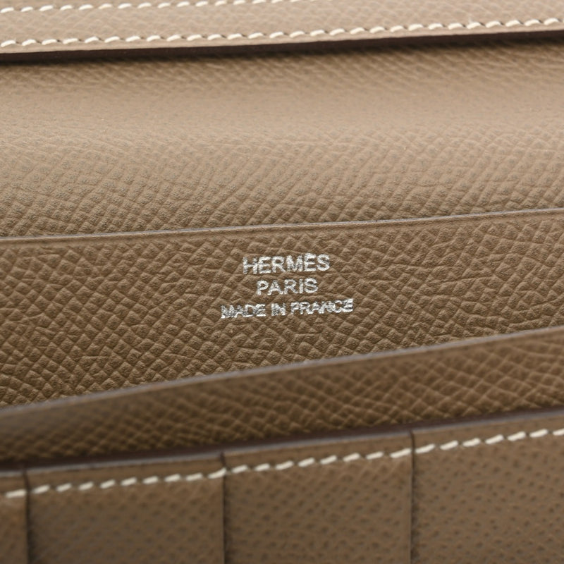 HERMES エルメス ベアン スフレ エトゥープ A刻印(2017年頃) ユニセックス ヴォーエプソン 長財布 ABランク 中古 銀蔵