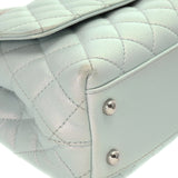 CHANEL シャネル トップハンドル XS メタリックブルー A92990 レディース キャビアスキン 2WAYバッグ ABランク 中古 銀蔵