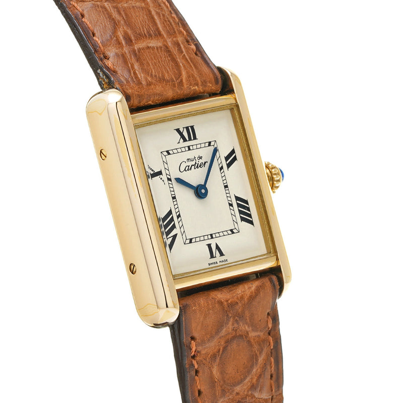 CARTIER カルティエ マストタンク SM W1013654 レディース 腕時計 クォーツ Aランク 中古 銀蔵