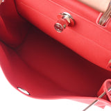 HERMES エルメス エールバッグジップ MM ルージュピマン D刻印(2000年頃) ユニセックス トワルアッシュ ヴァッシュハンター 2WAYバッグ Aランク 中古 銀蔵