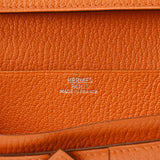 HERMES エルメス ベアン スフレ オレンジ □K刻印(2007年頃) レディース シェーブル 長財布 Aランク 中古 銀蔵