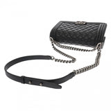 CHANEL シャネル ボーイシャネル チェーンショルダー 25cm ブラック A67086 レディース キャビアスキン ショルダーバッグ Aランク 中古 銀蔵