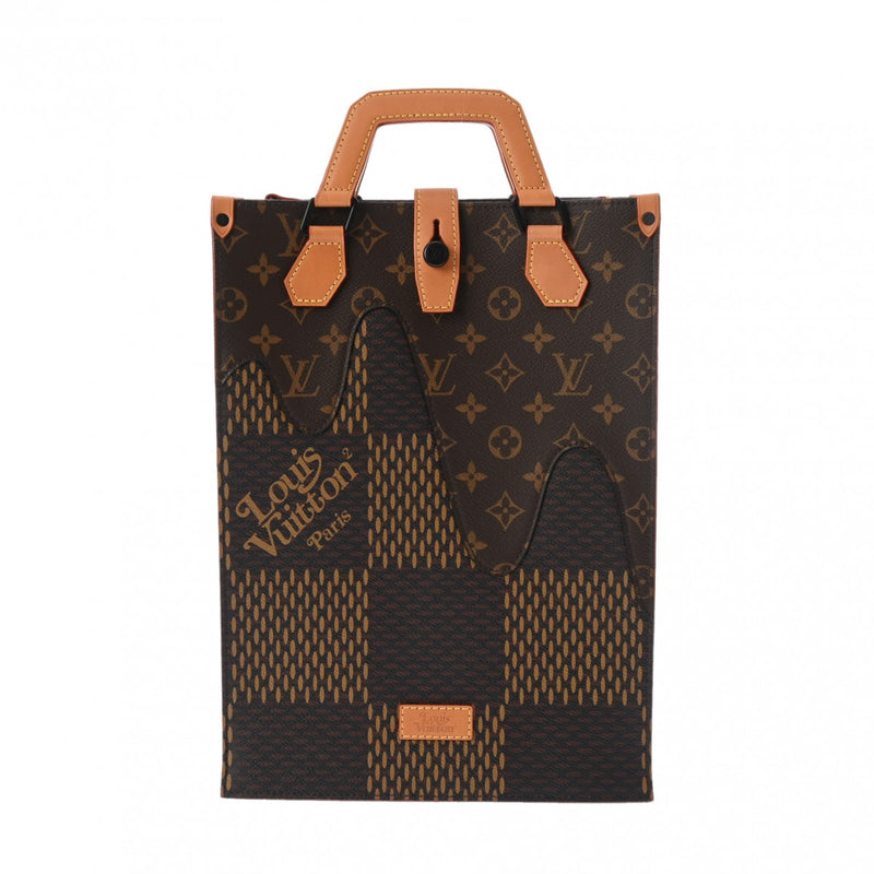 LOUIS VUITTON ルイヴィトン ダミエ ジャイアント ミニトート  NIGOコラボ 2WAY ブラウン N40355 ユニセックス ダミエキャンバス ハンドバッグ Aランク 中古 銀蔵