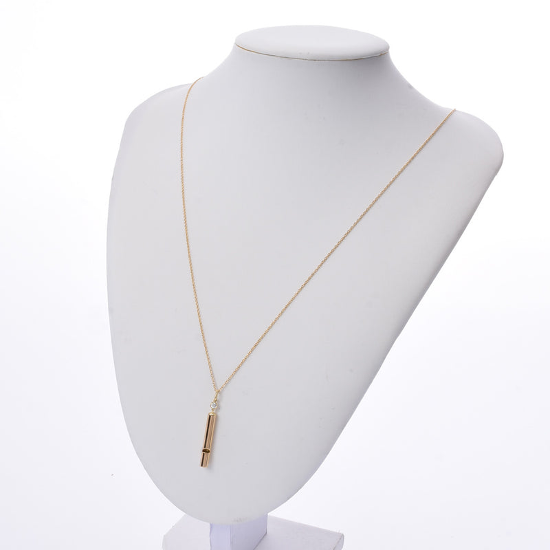 Gimel ギメル ダイヤ 0.073ct レディース K18イエローゴールド ネックレス Aランク 中古 銀蔵