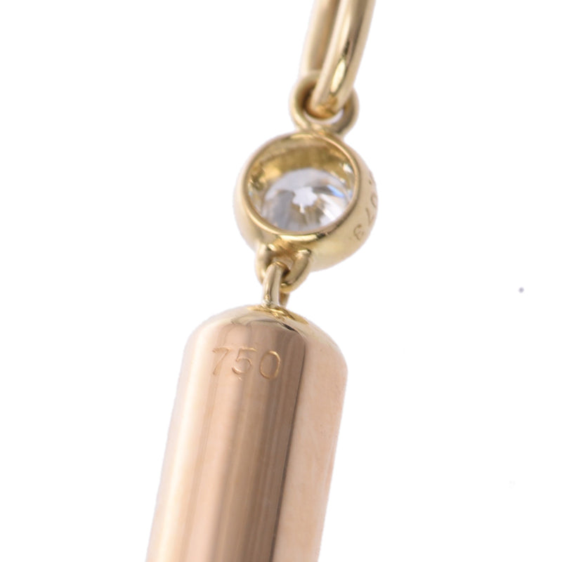 Gimel ギメル ダイヤ 0.073ct レディース K18イエローゴールド ネックレス Aランク 中古 銀蔵