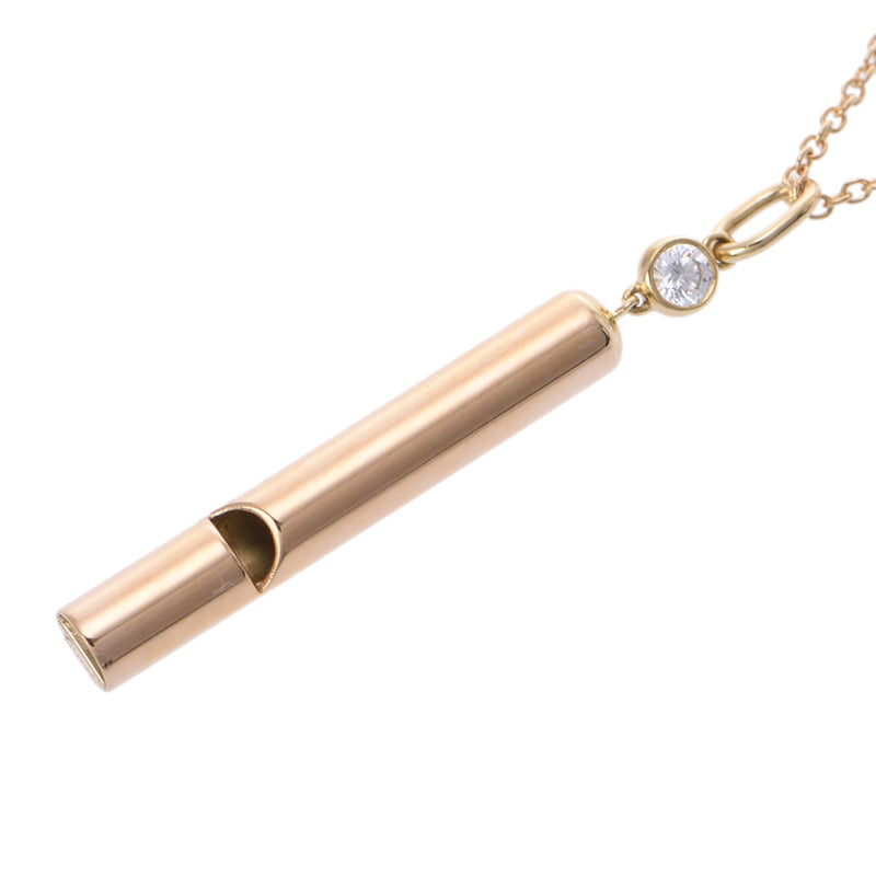 Gimel ギメル ダイヤ 0.073ct レディース K18イエローゴールド ネックレス Aランク 中古 銀蔵