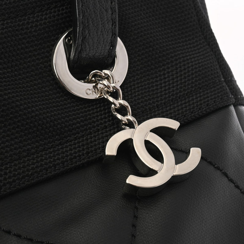 CHANEL シャネル パリビアリッツ トート PM ブラック A34208 レディース コーティングキャンバス トートバッグ Aランク 中古 銀蔵