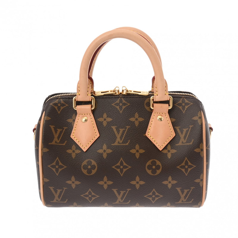 LOUIS VUITTON ルイヴィトン モノグラム スピーディバンドリエール 20 ブラウン M46594 レディース モノグラムキャンバス ハンドバッグ Aランク 中古 銀蔵